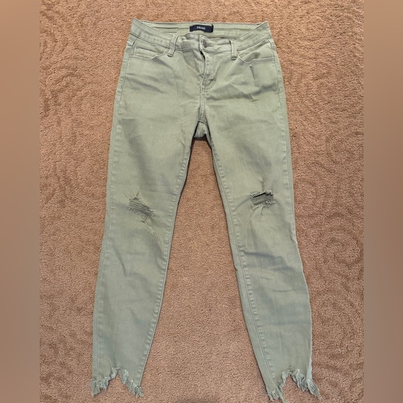 Cello Women's Olive Skinny Jeans distressed size 5 - Picture 1 of 3